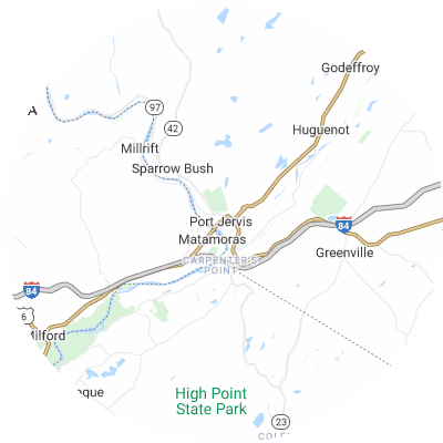 Best window replacement companies in Port Jervis, NY map