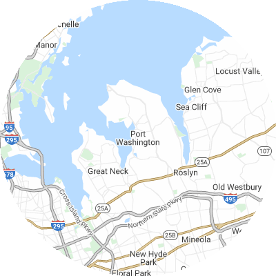 Best roofers in Port Washington, NY map