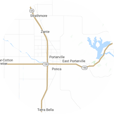 Best moving companies in Porterville, CA map