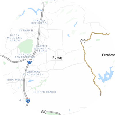 Best pest companies in Poway, CA map