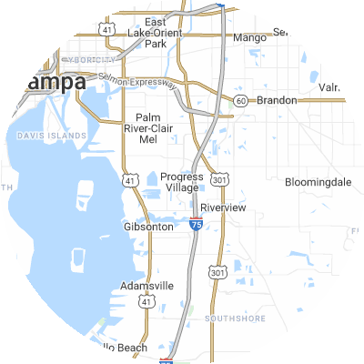 Best moving companies in Progress Village, FL map