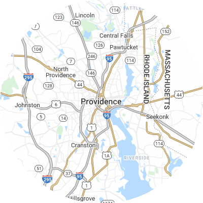 Best window replacement companies in Providence, RI map