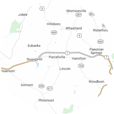 Best Electricians in Purcellville, VA map
