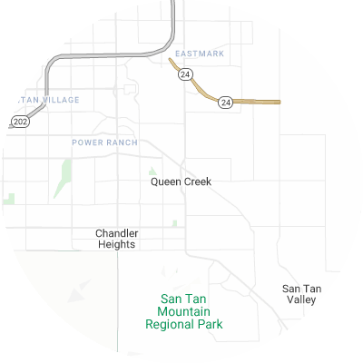 Best lawn companies in Queen Creek, AZ map