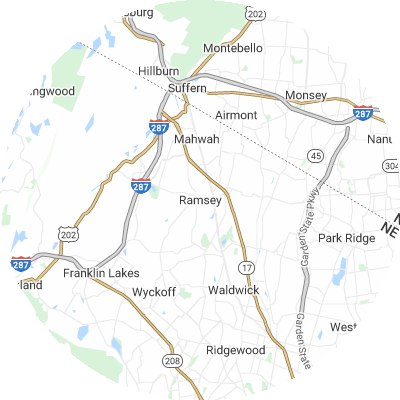 Best lawn care companies in Ramsey, NJ map