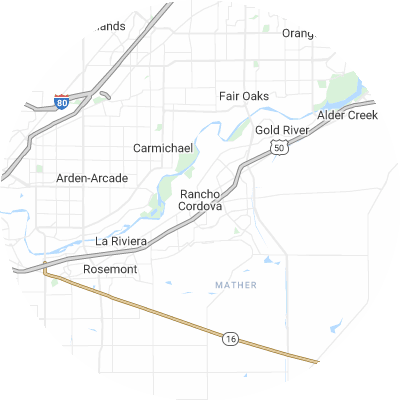 Best lawn companies in Rancho Cordova, CA map