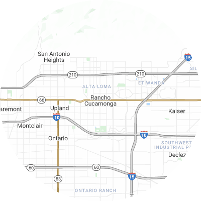 Best roofers in Rancho Cucamonga, CA map