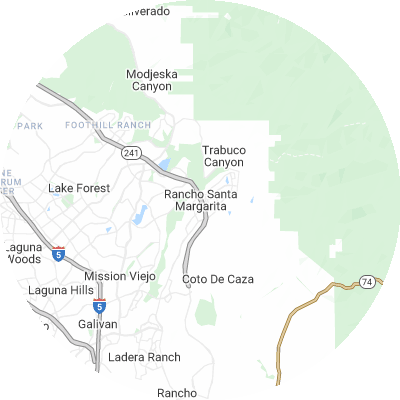 Best pest companies in Rancho Santa Margarita, CA map