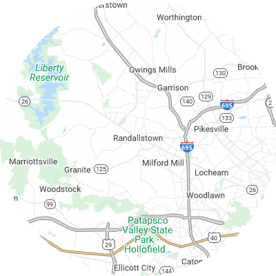 Best roofers in Randallstown, MD map