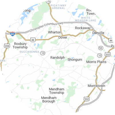 Best roofing companies in Randolph, NJ map