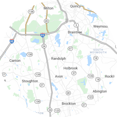 Best pest control companies in Randolph Town, MA map