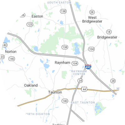 Best lawn care companies in Raynham, MA map