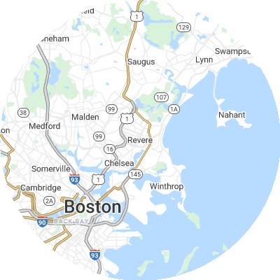 Best lawn care companies in Revere, MA map