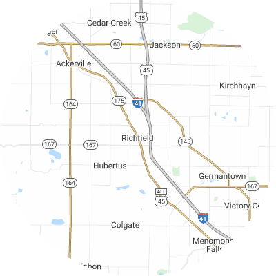 Best moving companies in Richfield, WI map