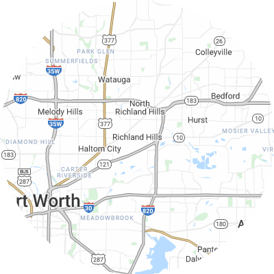 Best moving companies in Richland Hills, TX map