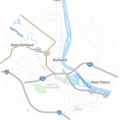 Best moving companies in Richland, WA map