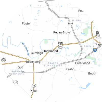 Best pest control companies in Richmond, TX map