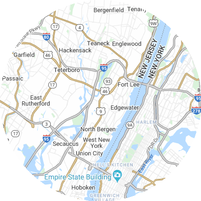 Best window replacement companies in Ridgefield, NJ map