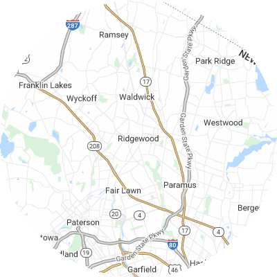 Best moving companies in Ridgewood, NJ map