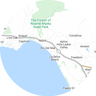 Best roofers in Rio del Mar, CA map