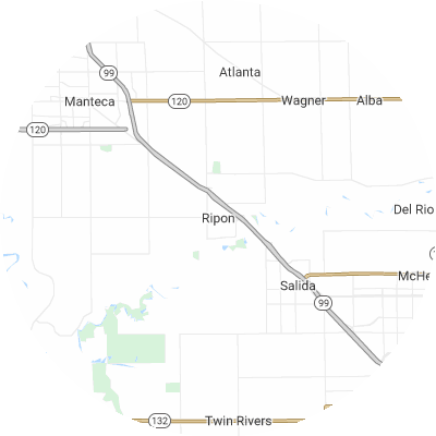Best pest companies in Ripon, CA map