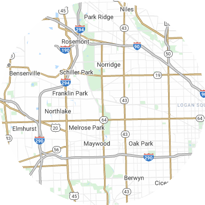 Best Electricians in River Grove, IL map