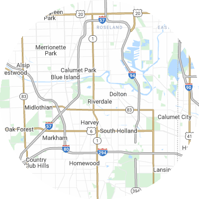 Best pest control companies in Riverdale, IL map