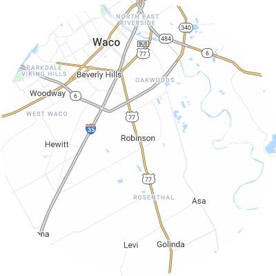 Best Electricians in Robinson, TX map