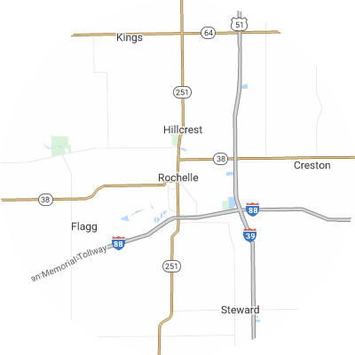 Best moving companies in Rochelle, IL map