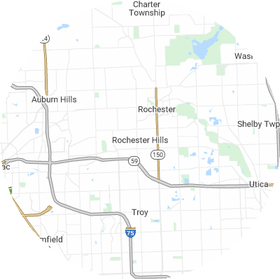 Best moving companies in Rochester Hills, MI map