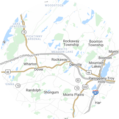 Best roofers in Rockaway, NJ map