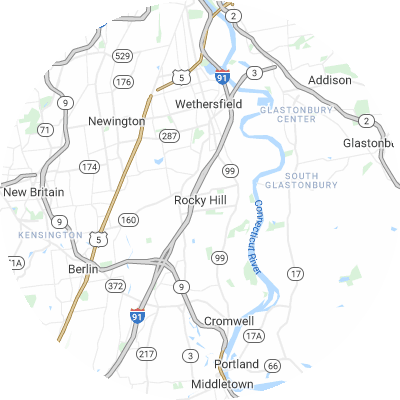Best Electricians in Rocky Hill, CT map