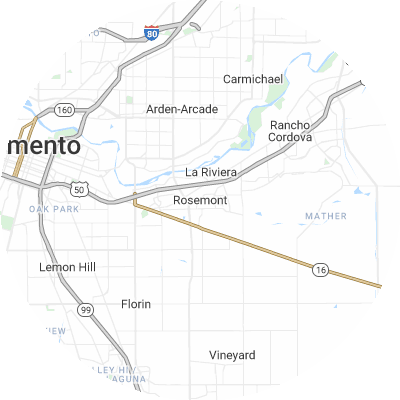 Best gutter companies in Rosemont, CA map