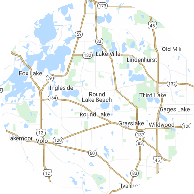 Best plumbers in Round Lake Beach, IL map