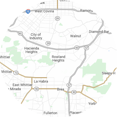Best pest companies in Rowland Heights, CA map