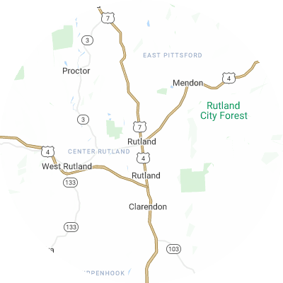 Best tree removal companies in Rutland, VT map
