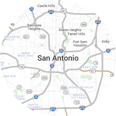 Best pest control companies in San Antonio, TX map