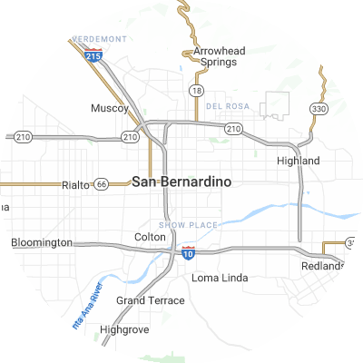 Best pest companies in San Bernardino, CA map