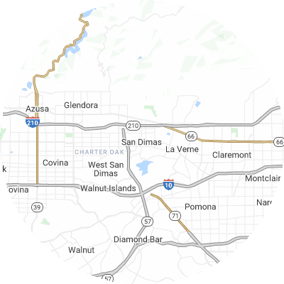 Best pest companies in San Dimas, CA map