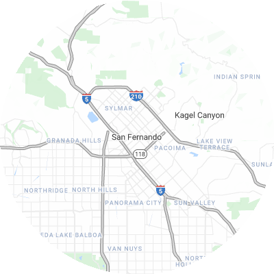 Best window replacement companies in San Fernando, CA map