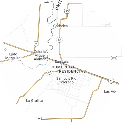 Best roofing companies in San Luis, AZ map