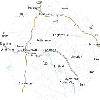 Best moving companies in Sanatoga, PA map