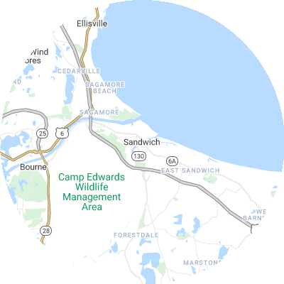 Best moving companies in Sandwich, MA map