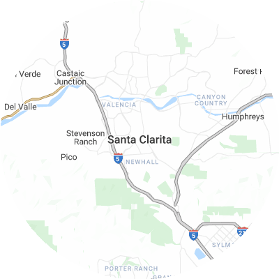 Best pest control companies in Santa Clarita, CA map