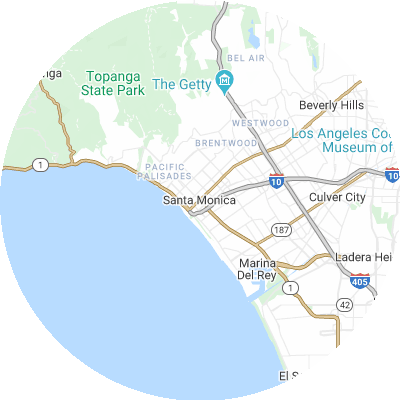Best lawn companies in Santa Monica, CA map