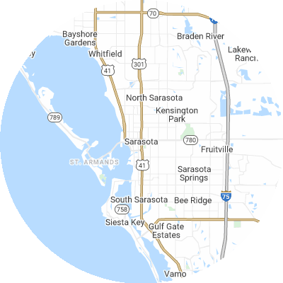 Best window replacement companies in Sarasota, FL map