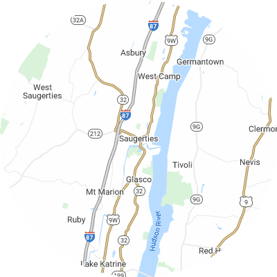 Best moving companies in Saugerties, NY map