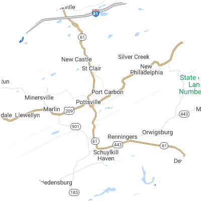 Best gutter cleaners in Schuylkill, PA map