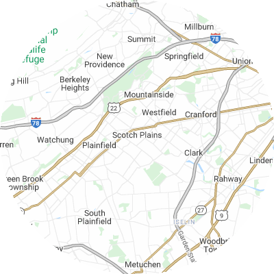 Best pest control companies in Scotch Plains, NJ map