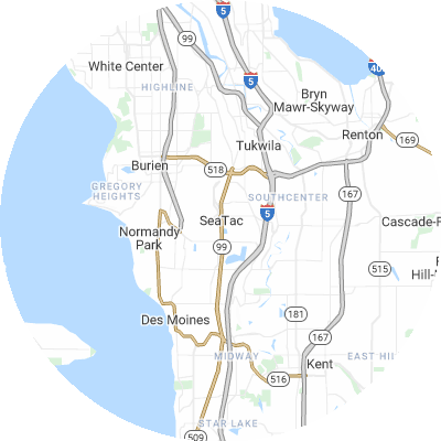 Best moving companies in SeaTac, WA map